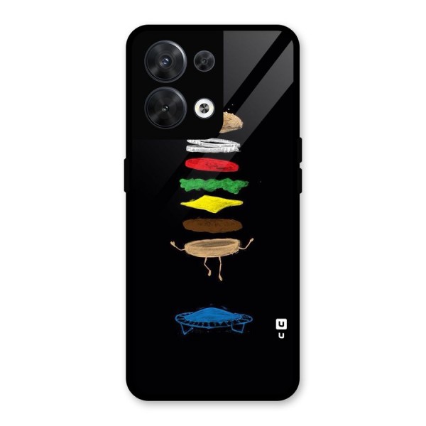 Burger Jump Glass Back Case for Oppo Reno8 5G