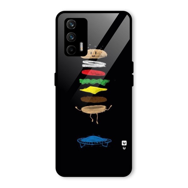 Burger Jump Glass Back Case for Realme X7 Max