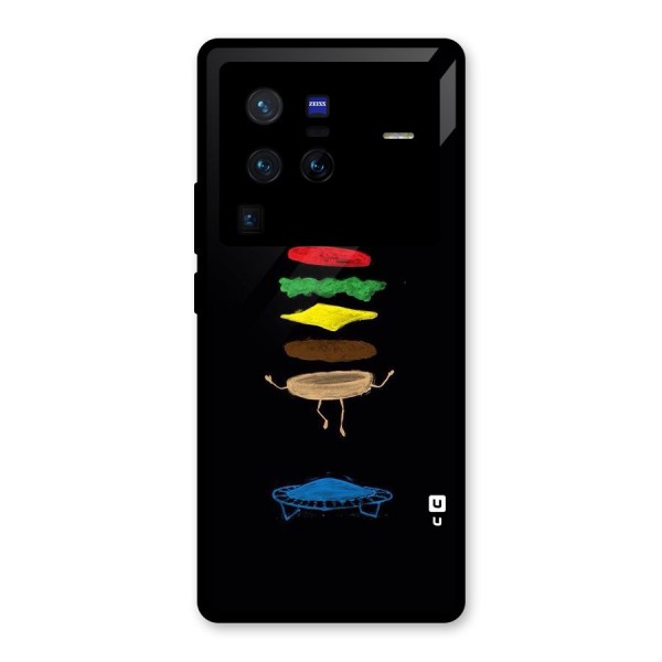 Burger Jump Glass Back Case for Vivo X80 Pro