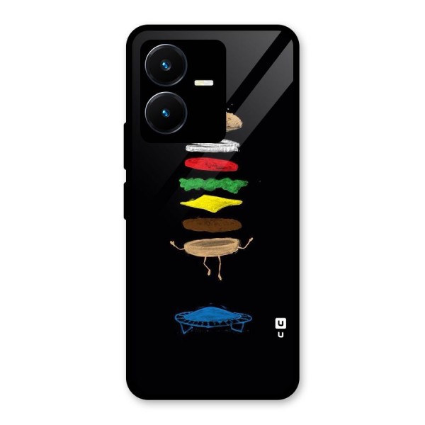 Burger Jump Glass Back Case for Vivo Y22