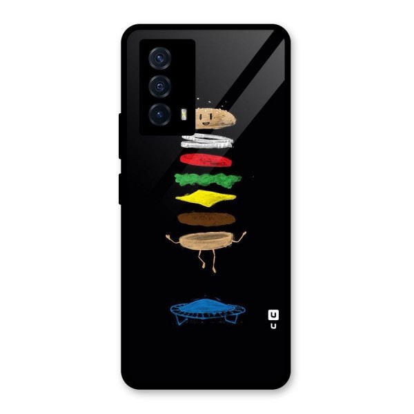 Burger Jump Glass Back Case for Vivo iQOO Z5