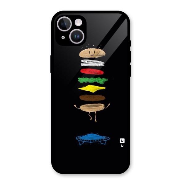 Burger Jump Glass Back Case for iPhone 14 Plus