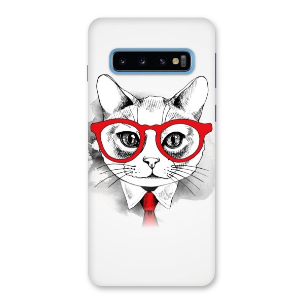 Business Cat Back Case for Galaxy S10