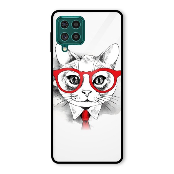 Business Cat Glass Back Case for Galaxy F62