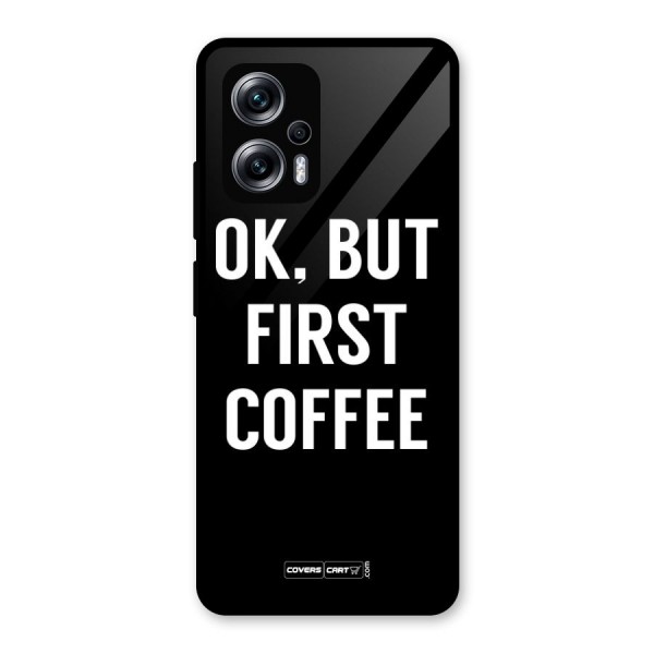 But First Coffee Glass Back Case for Redmi K50i