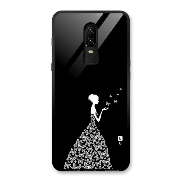 Butterfly Dress Glass Back Case for OnePlus 6