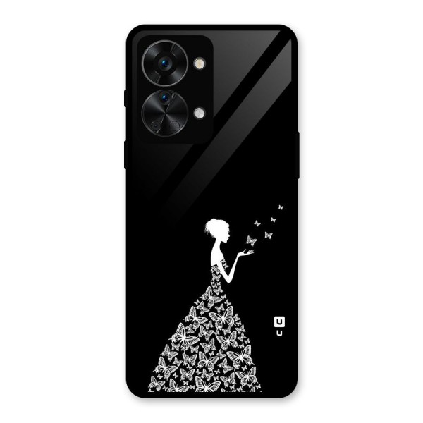 Butterfly Dress Glass Back Case for OnePlus Nord 2T