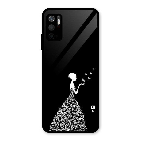 Butterfly Dress Glass Back Case for Poco M3 Pro 5G