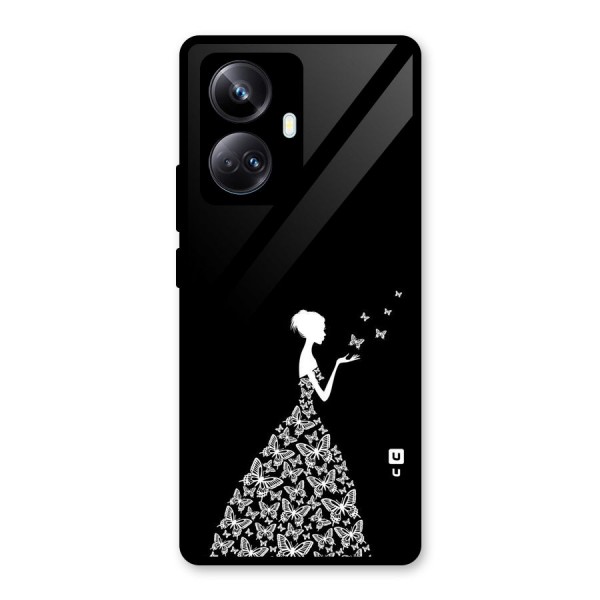 Butterfly Dress Glass Back Case for Realme 10 Pro Plus