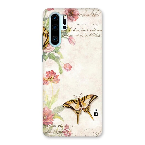 Butterfly Floral Back Case for Huawei P30 Pro