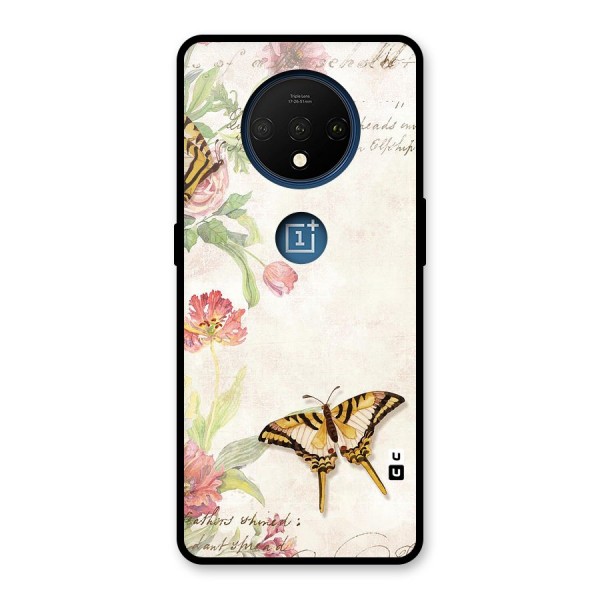 Butterfly Floral Glass Back Case for OnePlus 7T