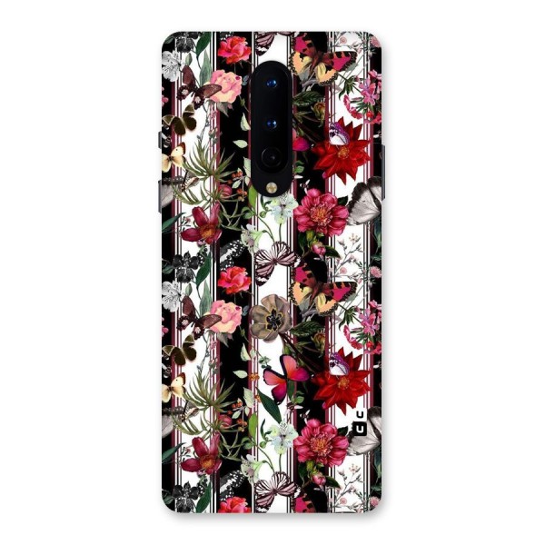 Butterfly Flowers Back Case for OnePlus 8