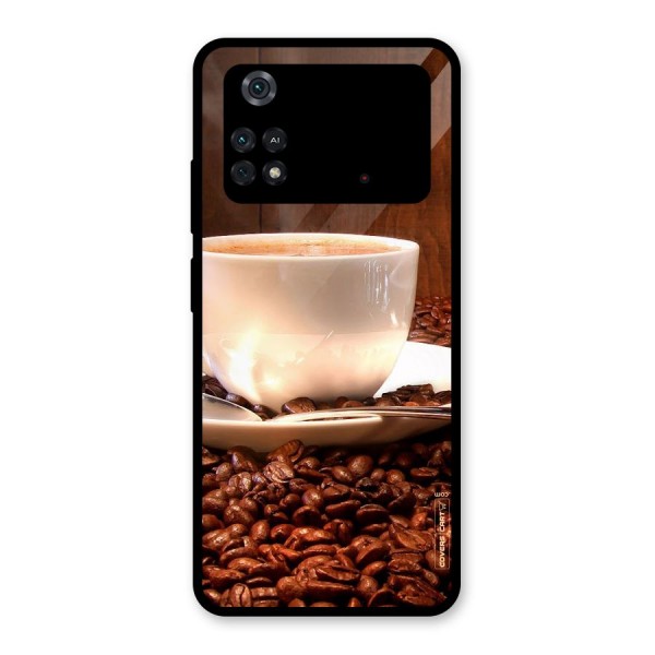 Caffeine Beans Glass Back Case for Poco M4 Pro 4G