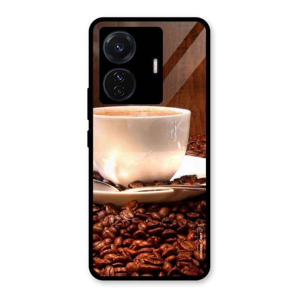 Caffeine Beans Glass Back Case for Vivo T1 Pro