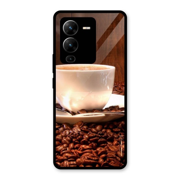 Caffeine Beans Glass Back Case for Vivo V25 Pro