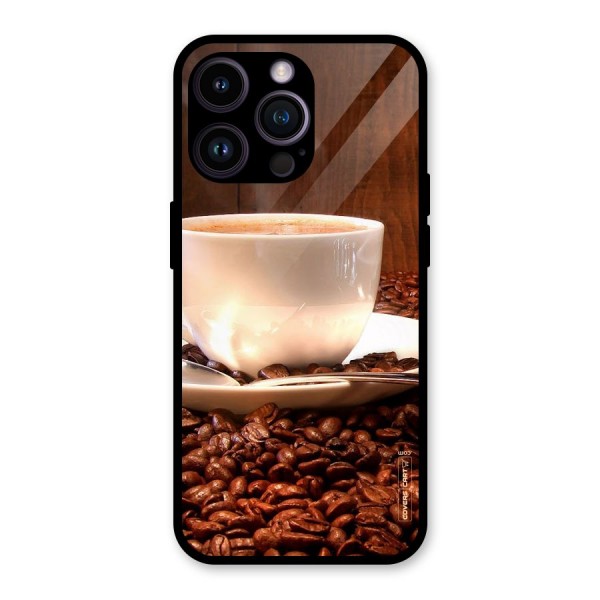 Caffeine Beans Glass Back Case for iPhone 14 Pro Max
