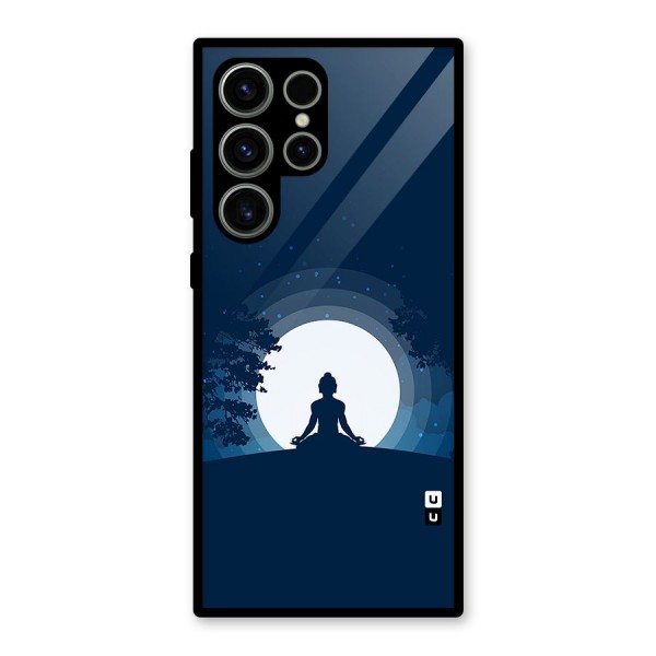 Calm Meditation Glass Back Case for Galaxy S23 Ultra