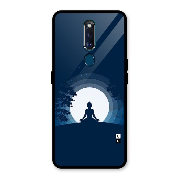 Calm Meditation Glass Back Case for Oppo F11 Pro