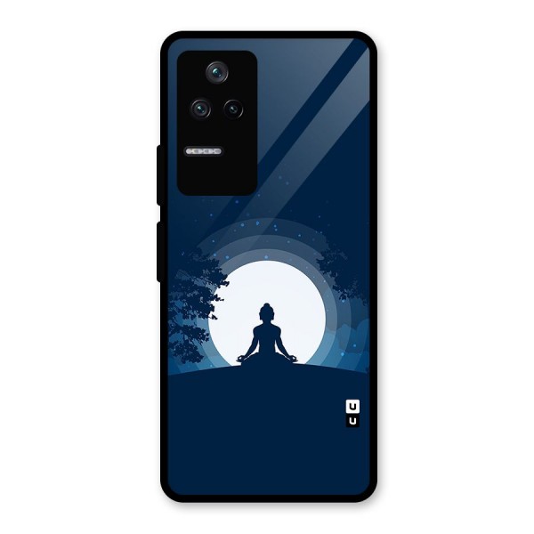 Calm Meditation Glass Back Case for Poco F4 5G