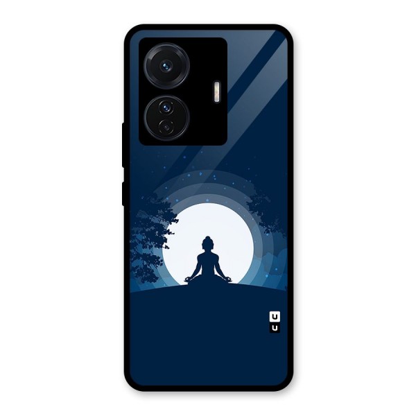 Calm Meditation Glass Back Case for Vivo T1 Pro