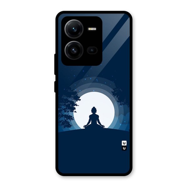 Calm Meditation Glass Back Case for Vivo V25