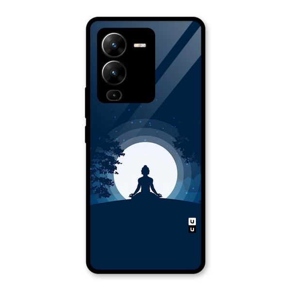 Calm Meditation Glass Back Case for Vivo V25 Pro