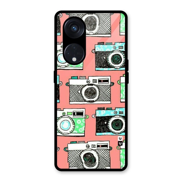 Cam Art Loving Glass Back Case for Reno8 T 5G