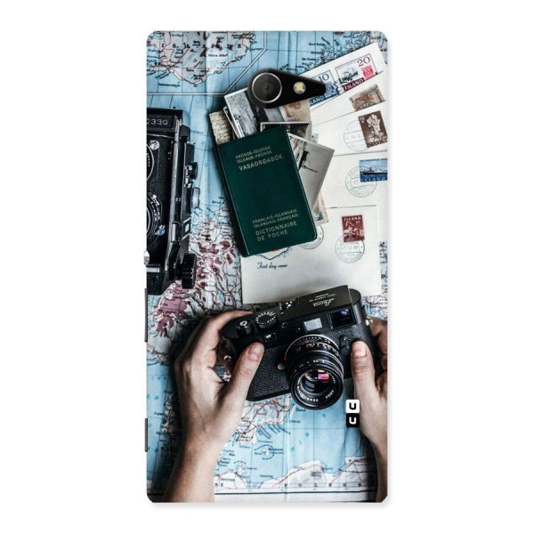 Camera and Postcards Back Case for Sony Xperia M2