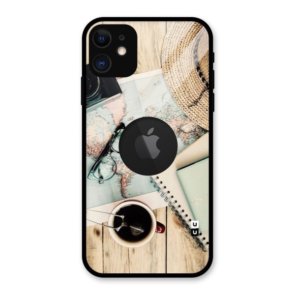 Camera Notebook Glass Back Case for iPhone 11 Logo Cut