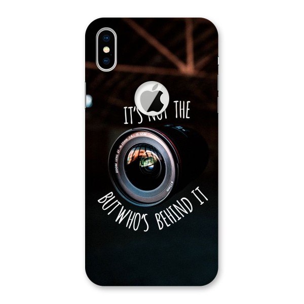 Camera Quote Back Case for iPhone XS Logo Cut