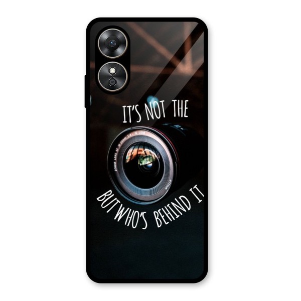 Camera Quote Glass Back Case for Oppo A17