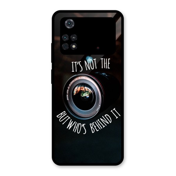 Camera Quote Glass Back Case for Poco M4 Pro 4G