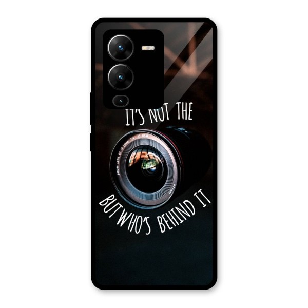 Camera Quote Glass Back Case for Vivo V25 Pro