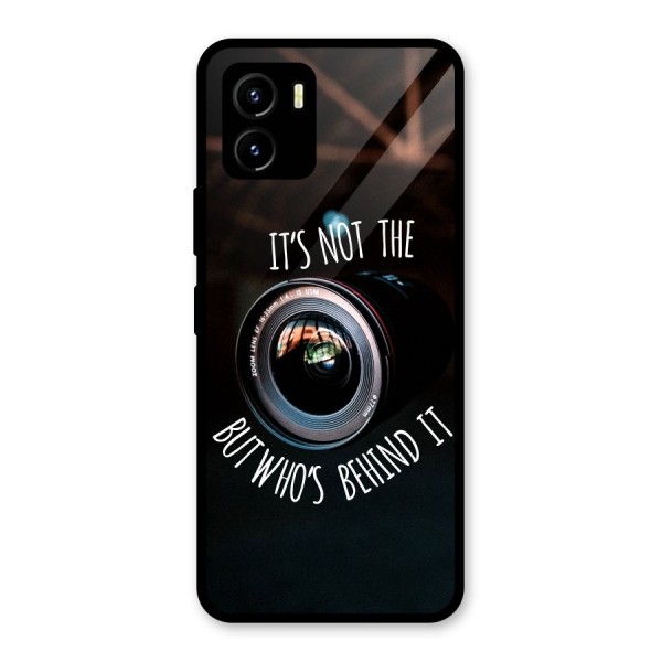 Camera Quote Glass Back Case for Vivo Y15s