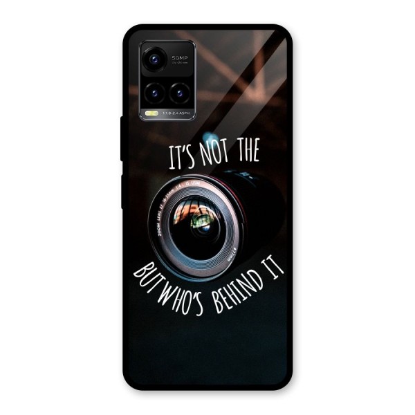 Camera Quote Glass Back Case for Vivo Y21 2021