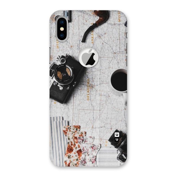 Camera Smoky Pipe Back Case for iPhone XS Logo Cut