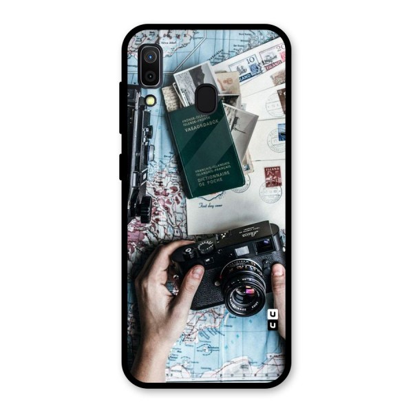 Camera and Postcards Glass Back Case for Galaxy A30