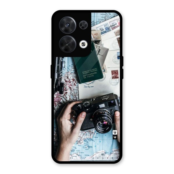 Camera and Postcards Glass Back Case for Oppo Reno8 5G