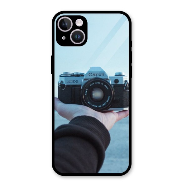 Camera in Hand Glass Back Case for iPhone 14 Plus