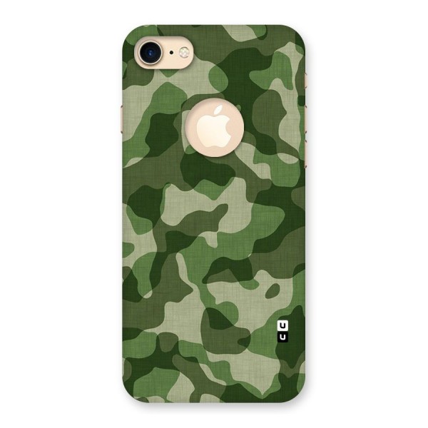 Camouflage Pattern Art Back Case for iPhone 8 Logo Cut