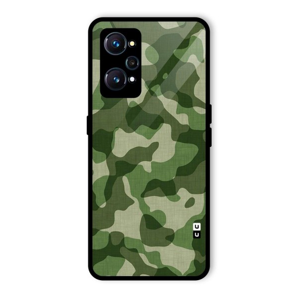 Camouflage Pattern Art Glass Back Case for Realme GT 2