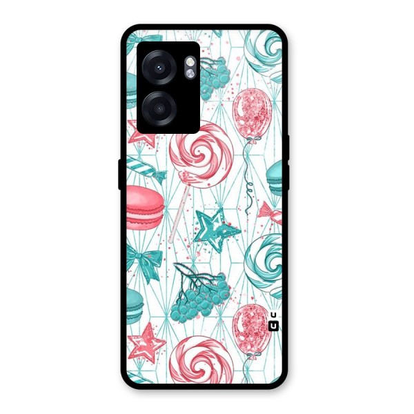 Candies And Macroons Glass Back Case for Oppo K10 (5G)