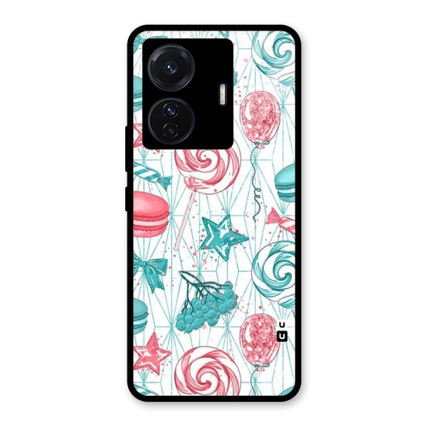 Candies And Macroons Glass Back Case for Vivo T1 Pro