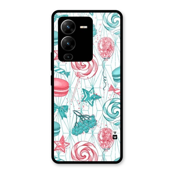 Candies And Macroons Glass Back Case for Vivo V25 Pro