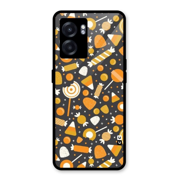 Candies Pattern Glass Back Case for Oppo K10 (5G)