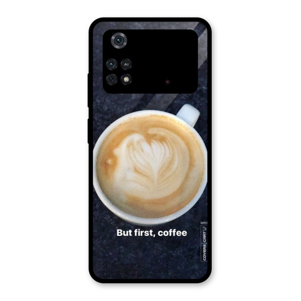 Cappuccino Coffee Glass Back Case for Poco M4 Pro 4G