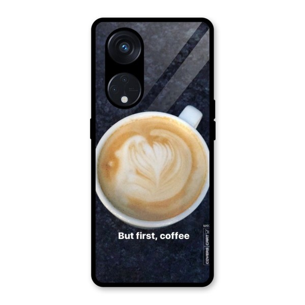 Cappuccino Coffee Glass Back Case for Reno8 T 5G