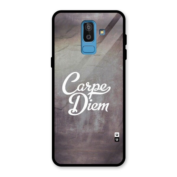 Carpe Diem Rugged Glass Back Case for Galaxy J8