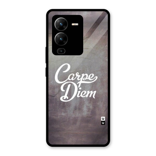 Carpe Diem Rugged Glass Back Case for Vivo V25 Pro