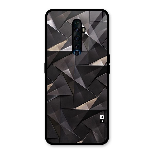 Carved Triangles Glass Back Case for Oppo Reno2 Z